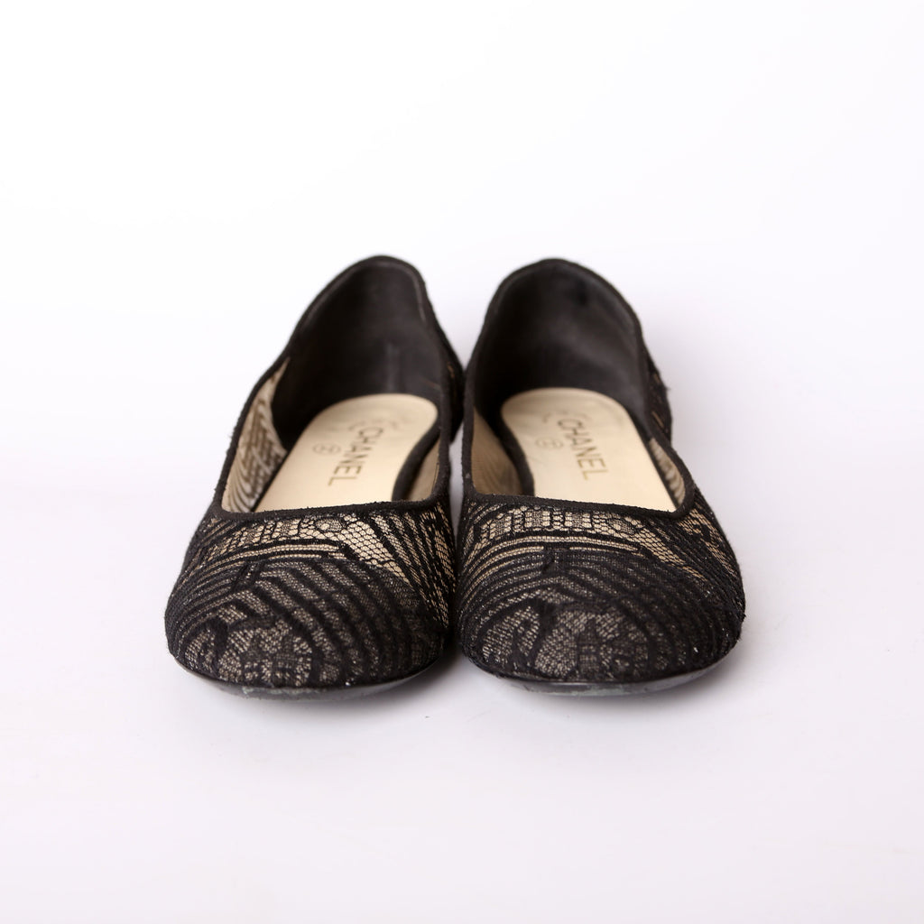 Chanel Lace Ballet Flats Size 39