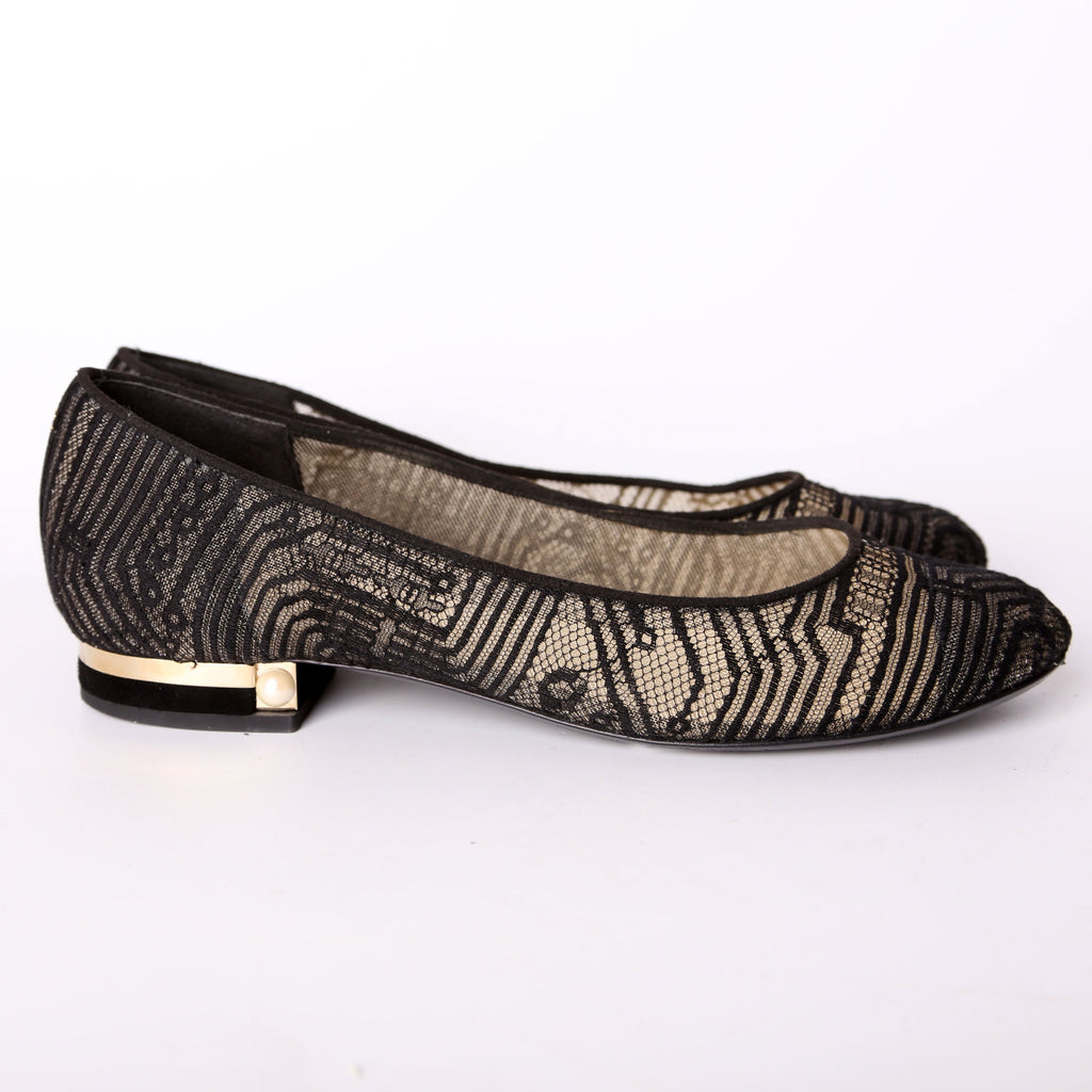 Chanel Lace Ballet Flats Size 39