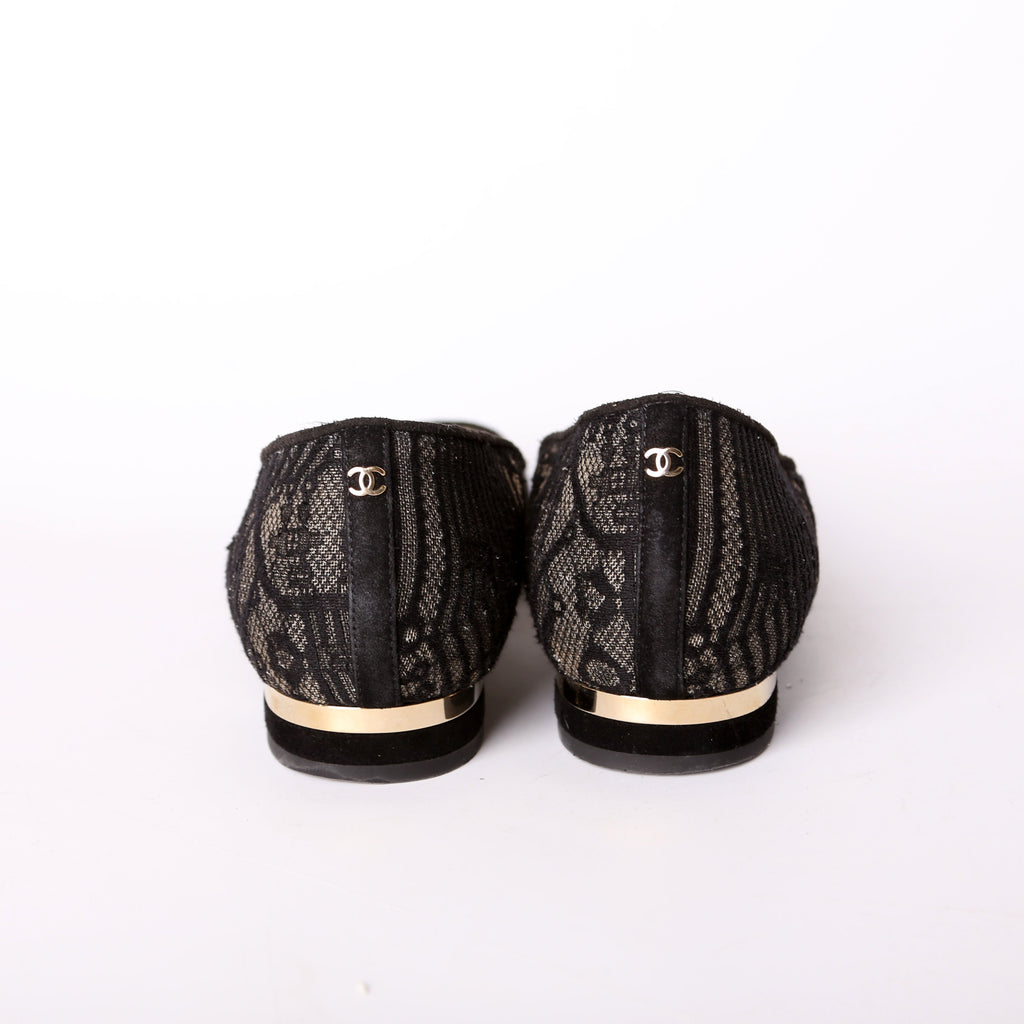 Chanel Lace Ballet Flats Size 39