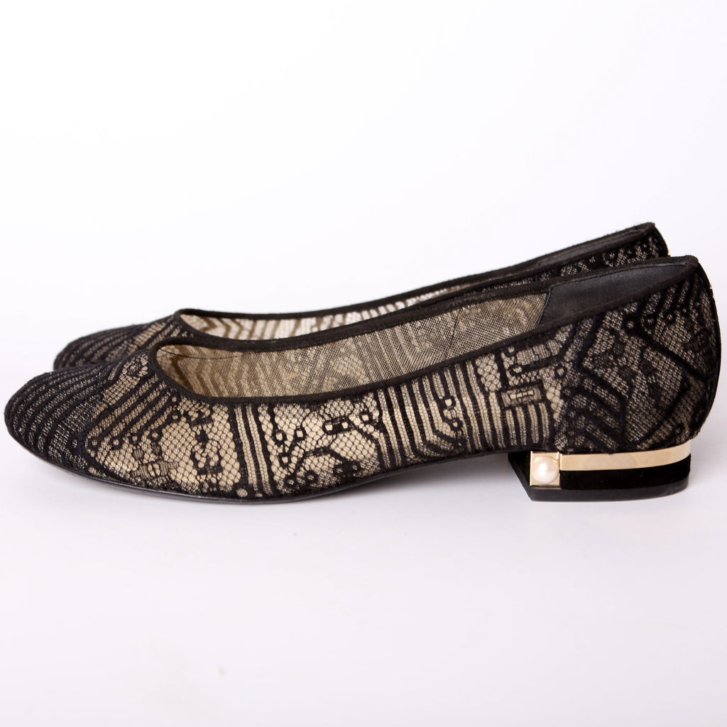 Chanel Lace Ballet Flats Size 39