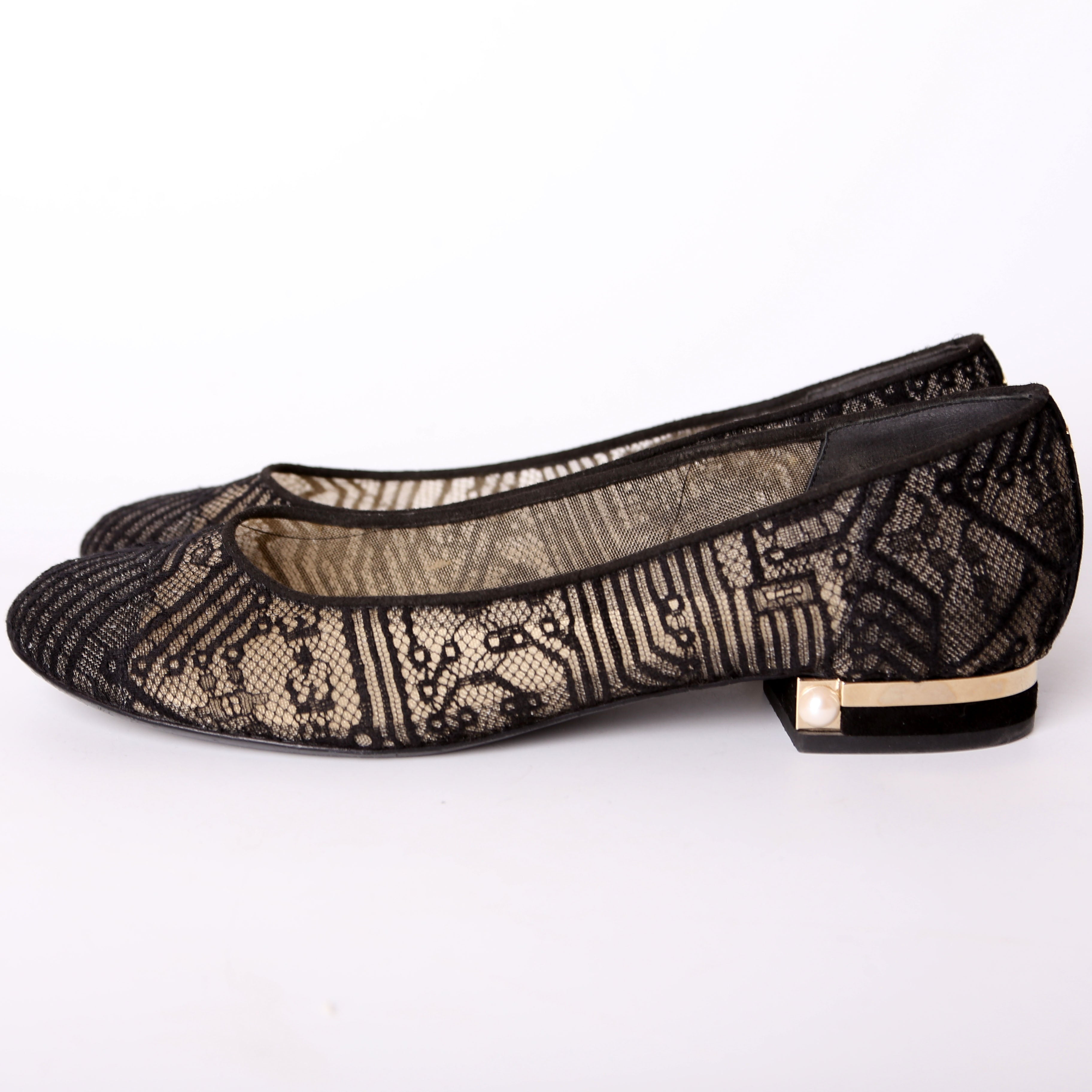 Chanel Lace Ballet Flats Size 39