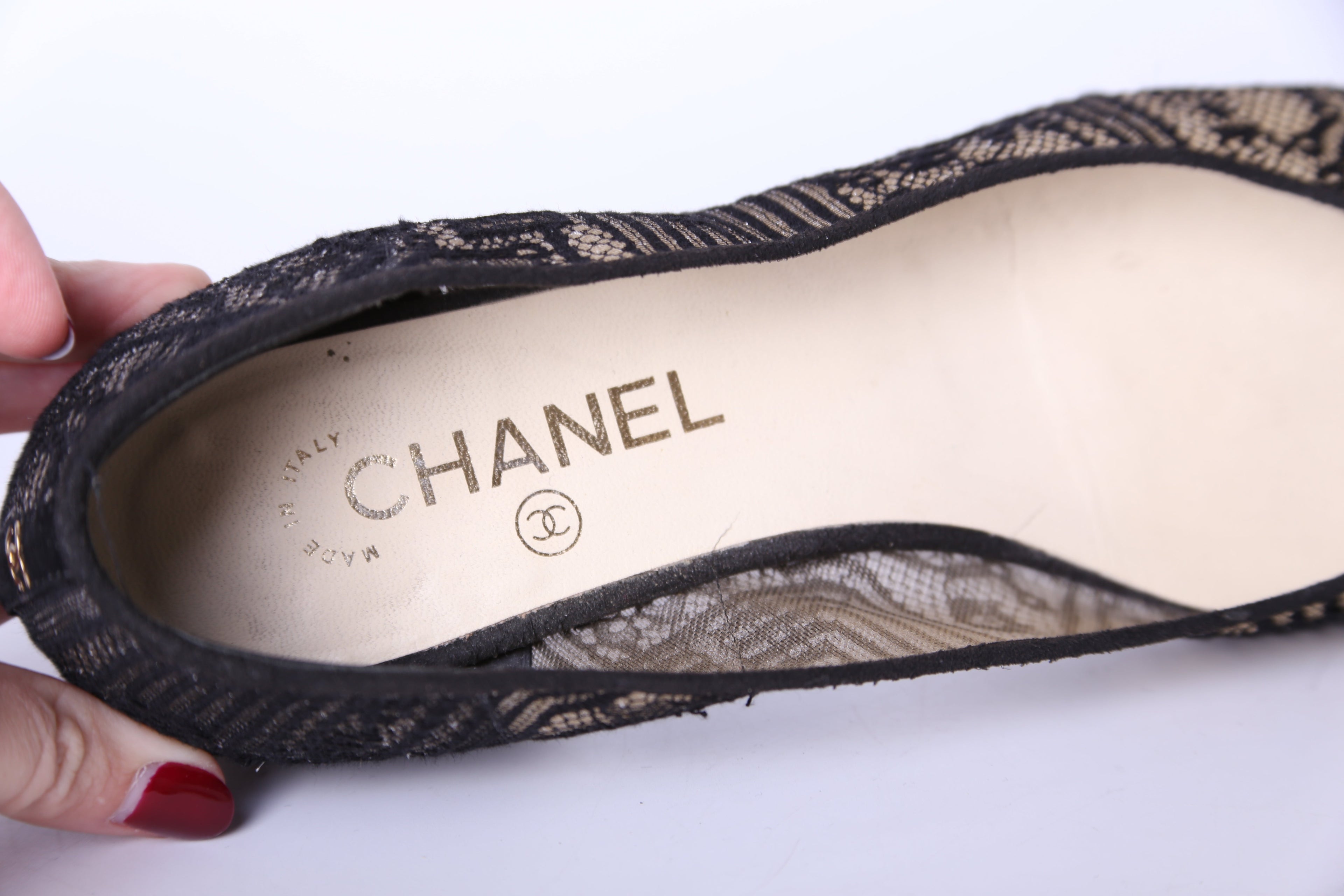 Chanel Lace Ballet Flats Size 39