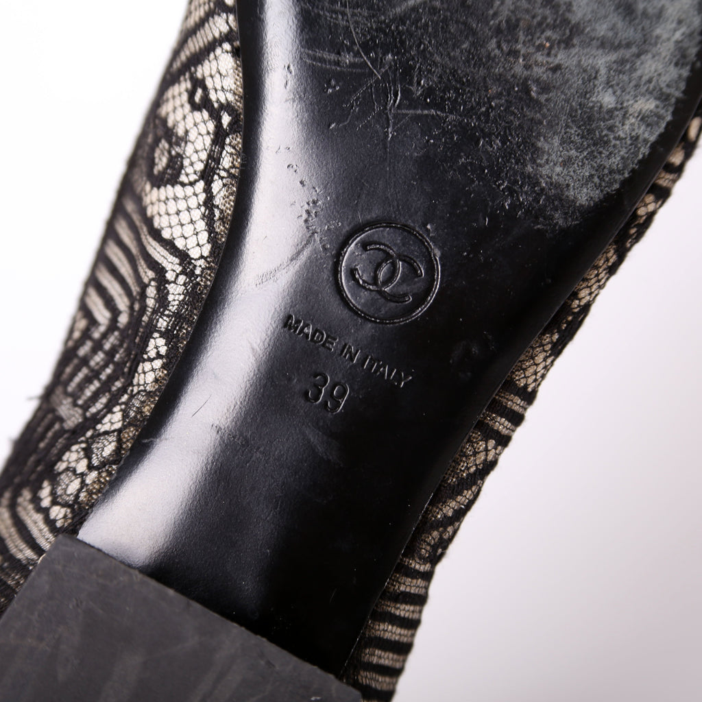 Chanel Lace Ballet Flats Size 39