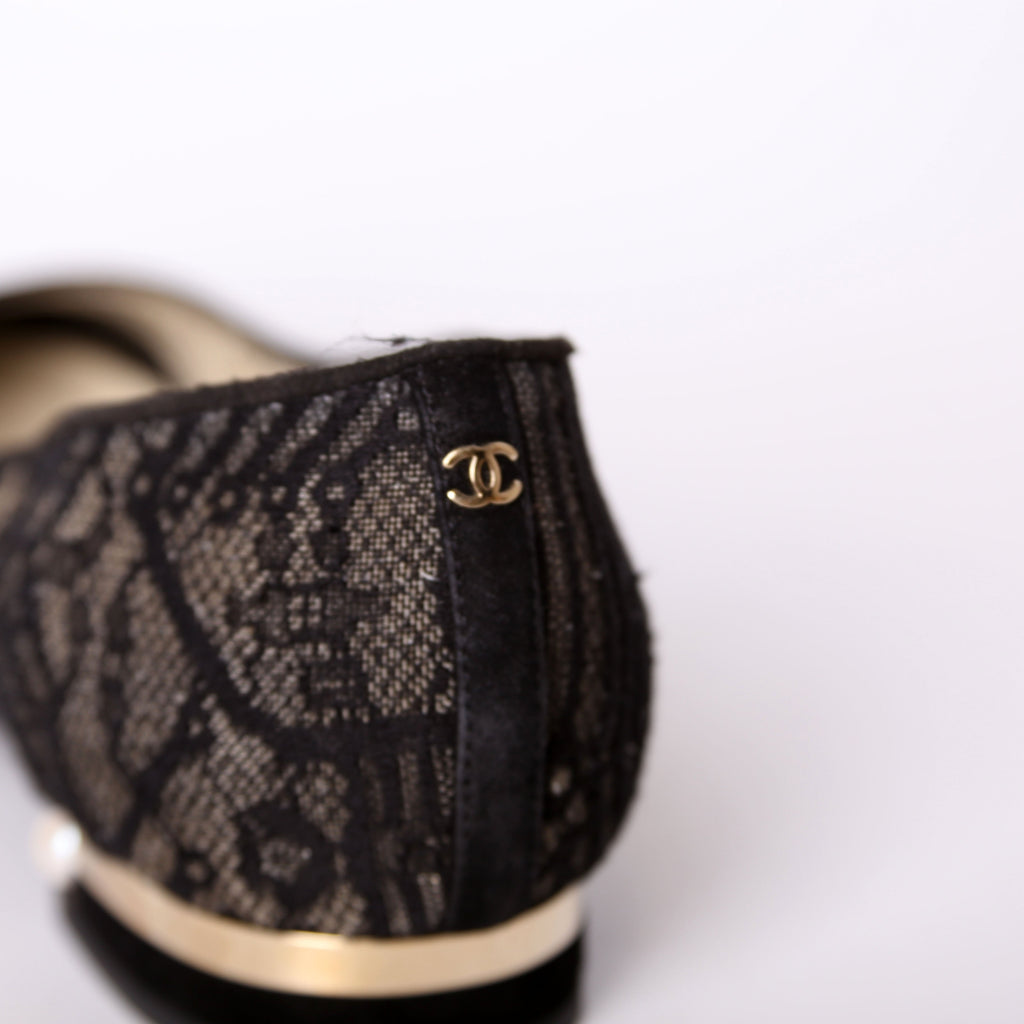 Chanel Lace Ballet Flats Size 39