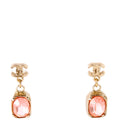 Chanel CC Rhinestone Drop Earrings