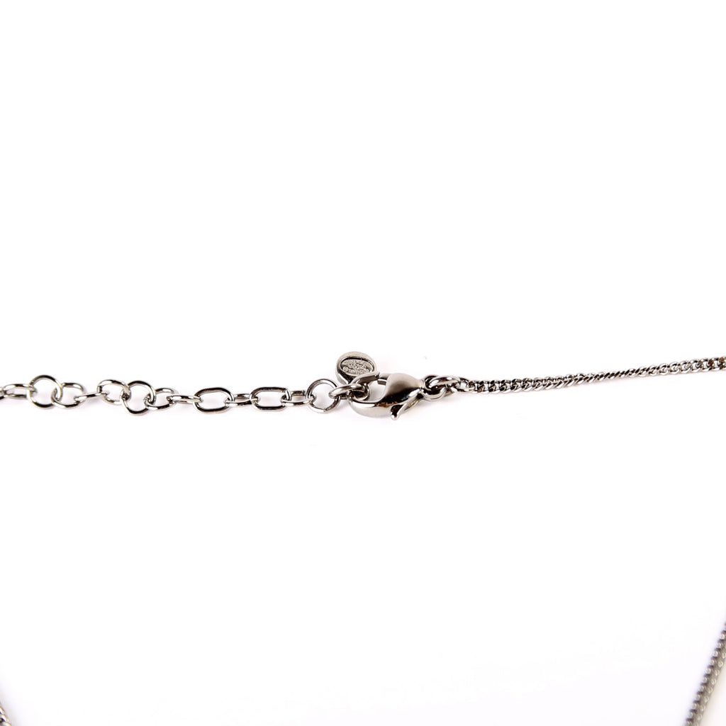 Chanel CC Holly Ruthenium Pendant Necklace