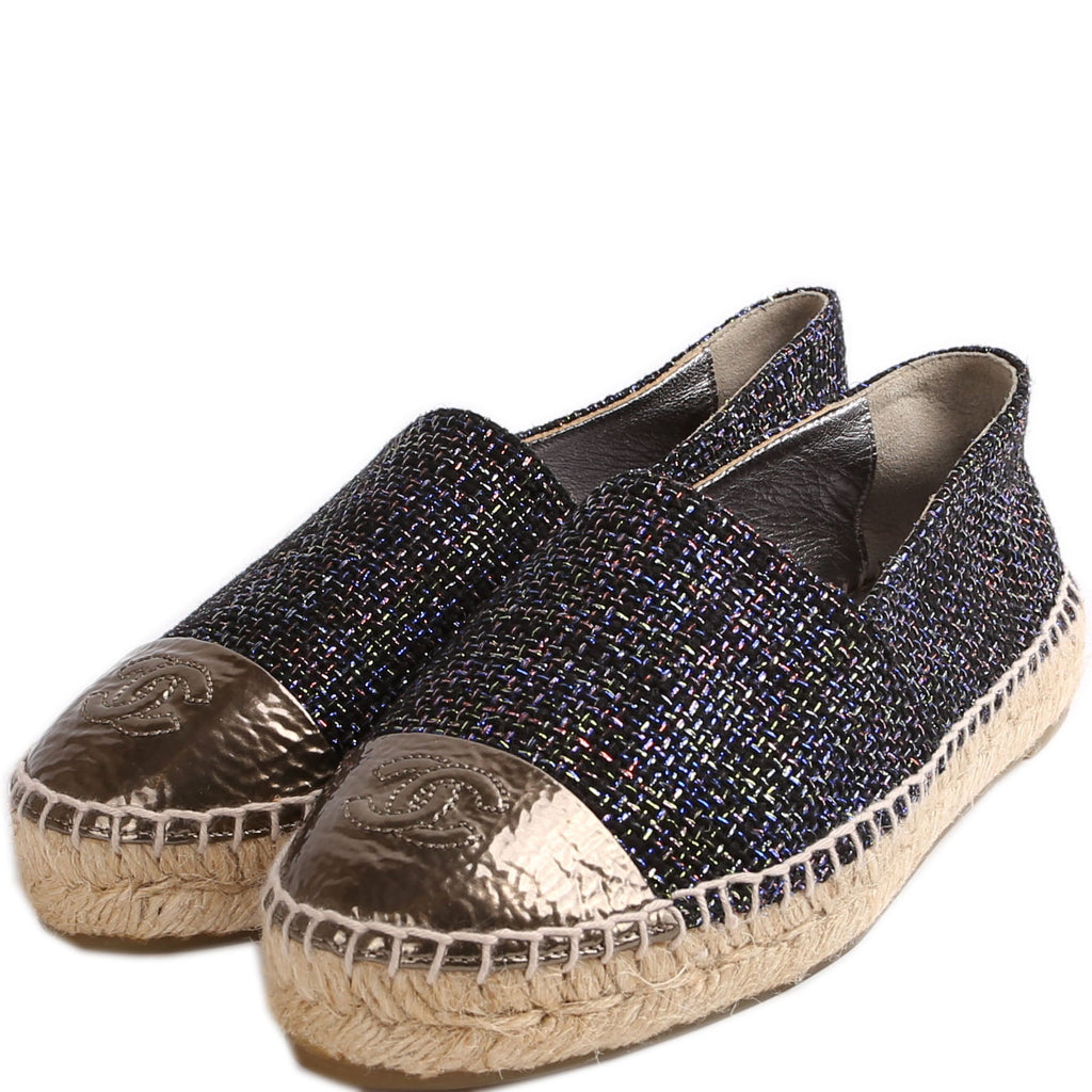 Chanel Tweed CC Espadrilles Size 36