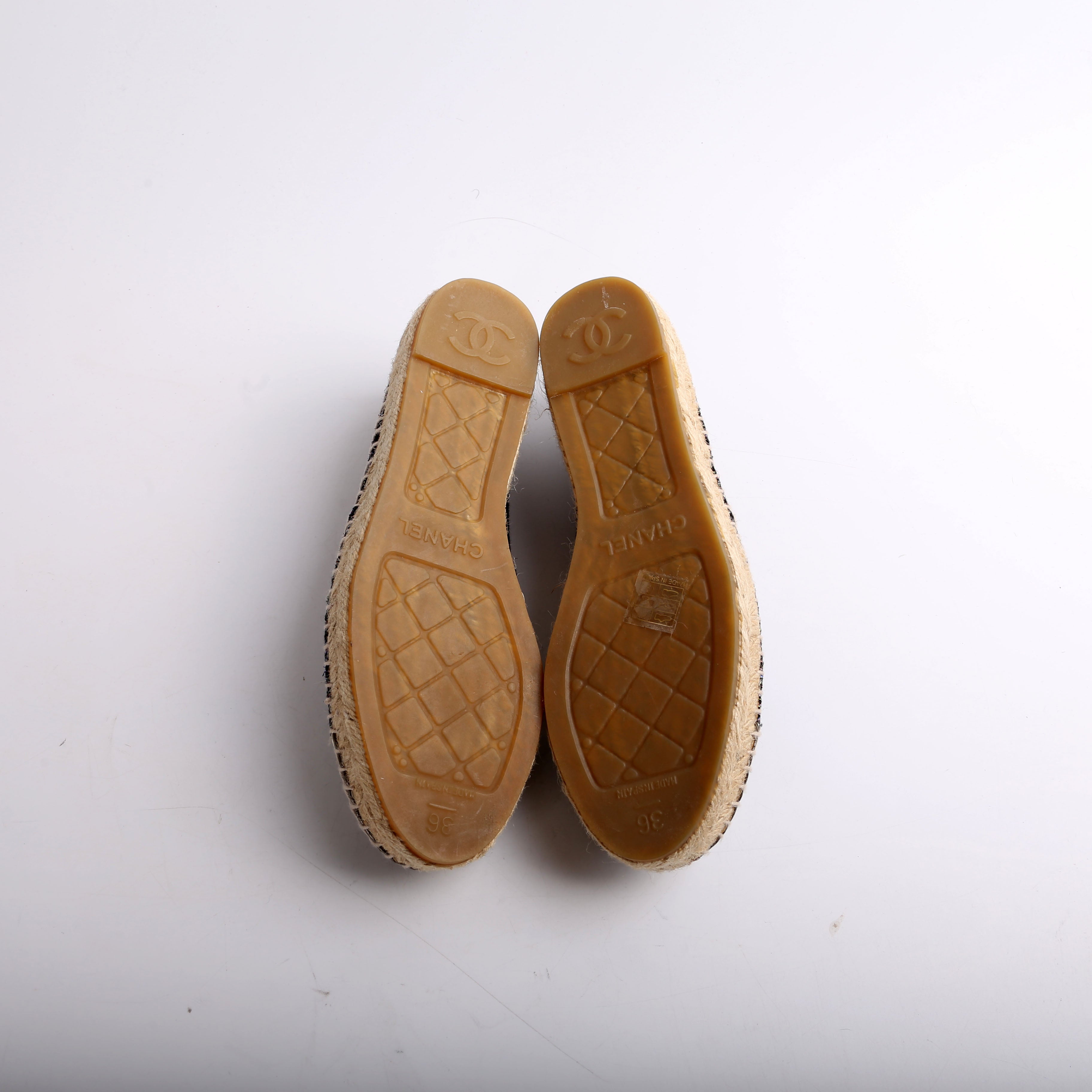 Chanel Tweed CC Espadrilles Size 36