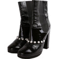 Chanel Patent Pearl CC Booties Size 38