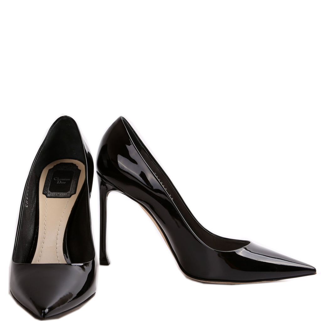 Christian Dior D-Stilleto Patent Pointed Toe Pumps Size 39