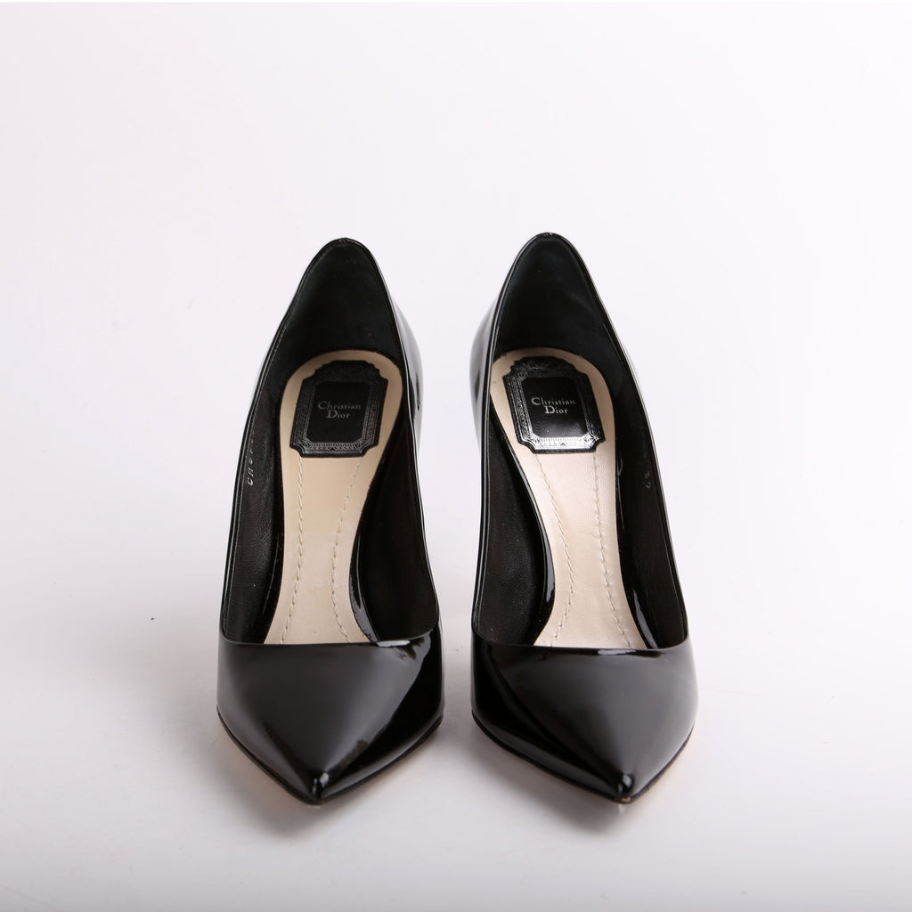 Christian Dior D-Stilleto Patent Pointed Toe Pumps Size 39