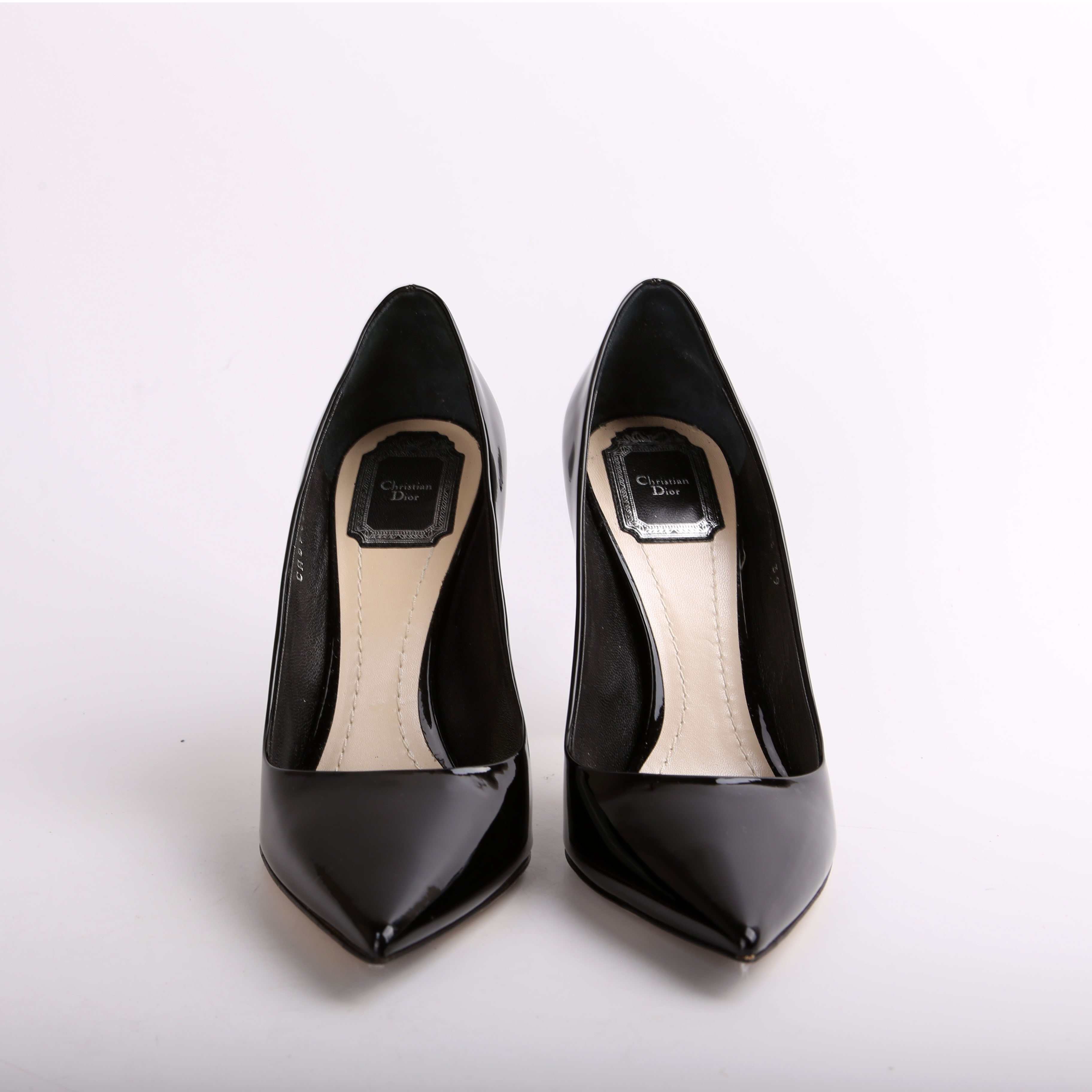 Christian Dior D-Stilleto Patent Pointed Toe Pumps Size 39