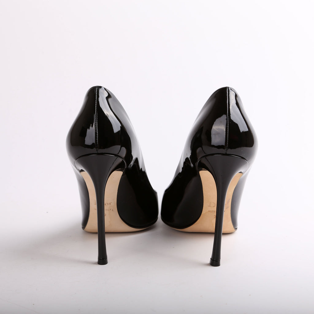 Christian Dior D-Stilleto Patent Pointed Toe Pumps Size 39