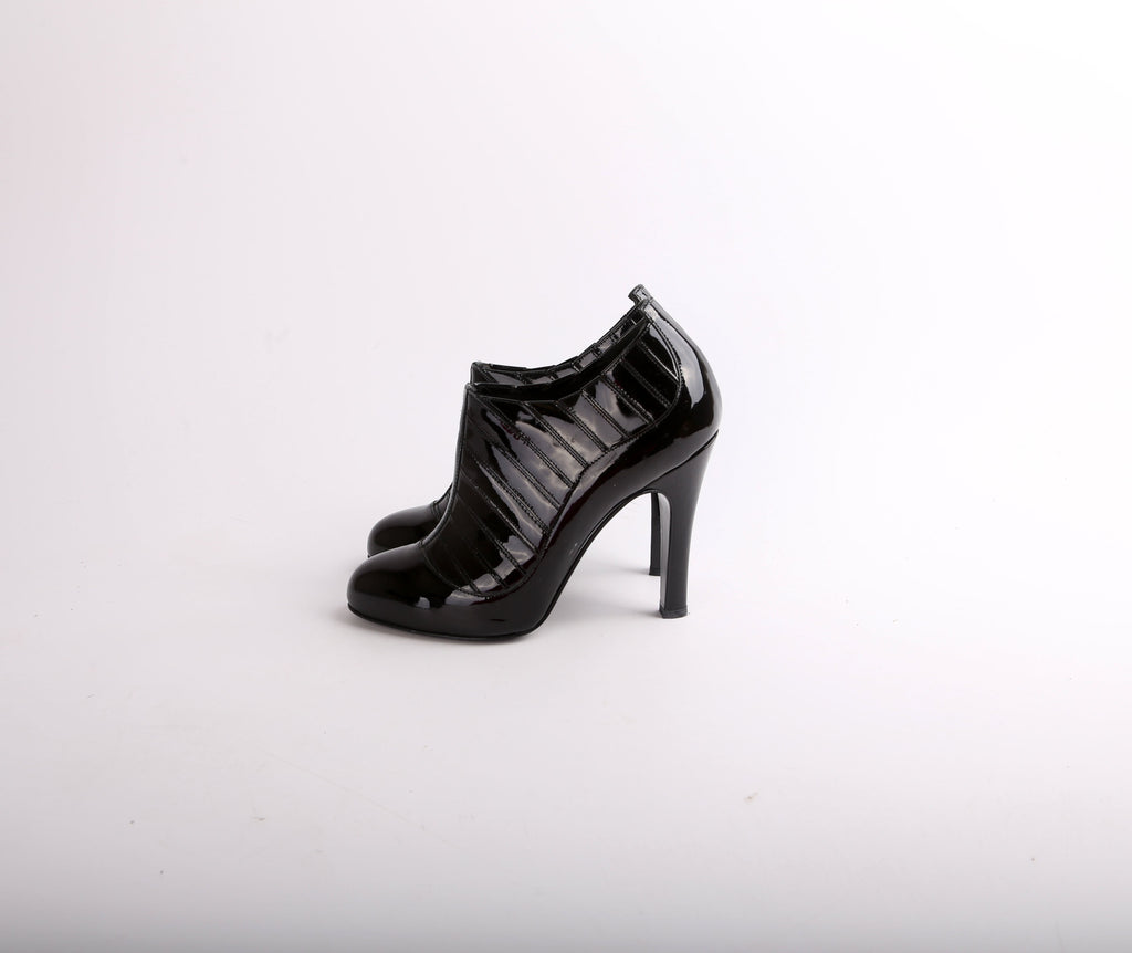 Chanel PNY Patent Leather Booties Size 38.5
