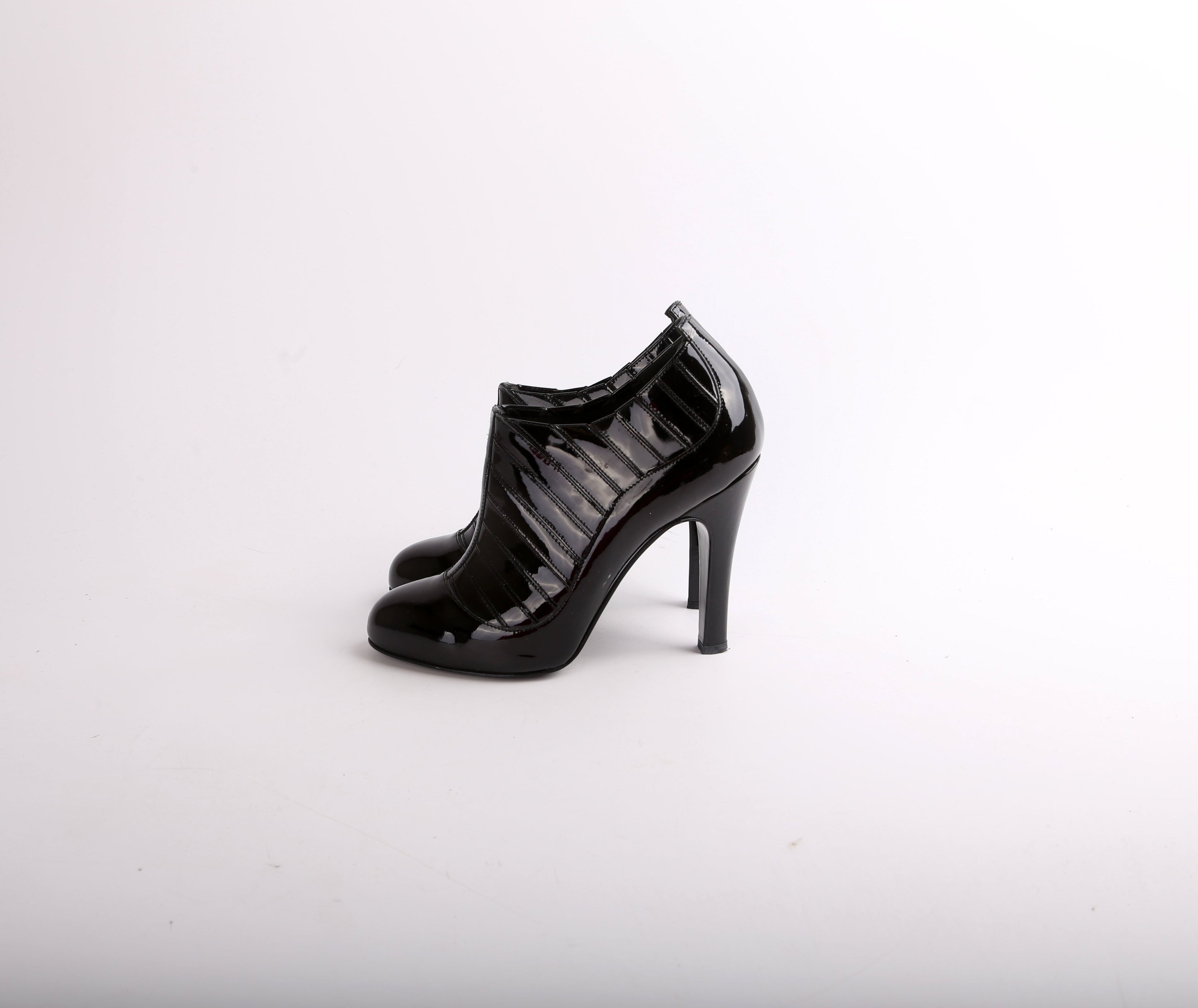 Chanel PNY Patent Leather Booties Size 38.5