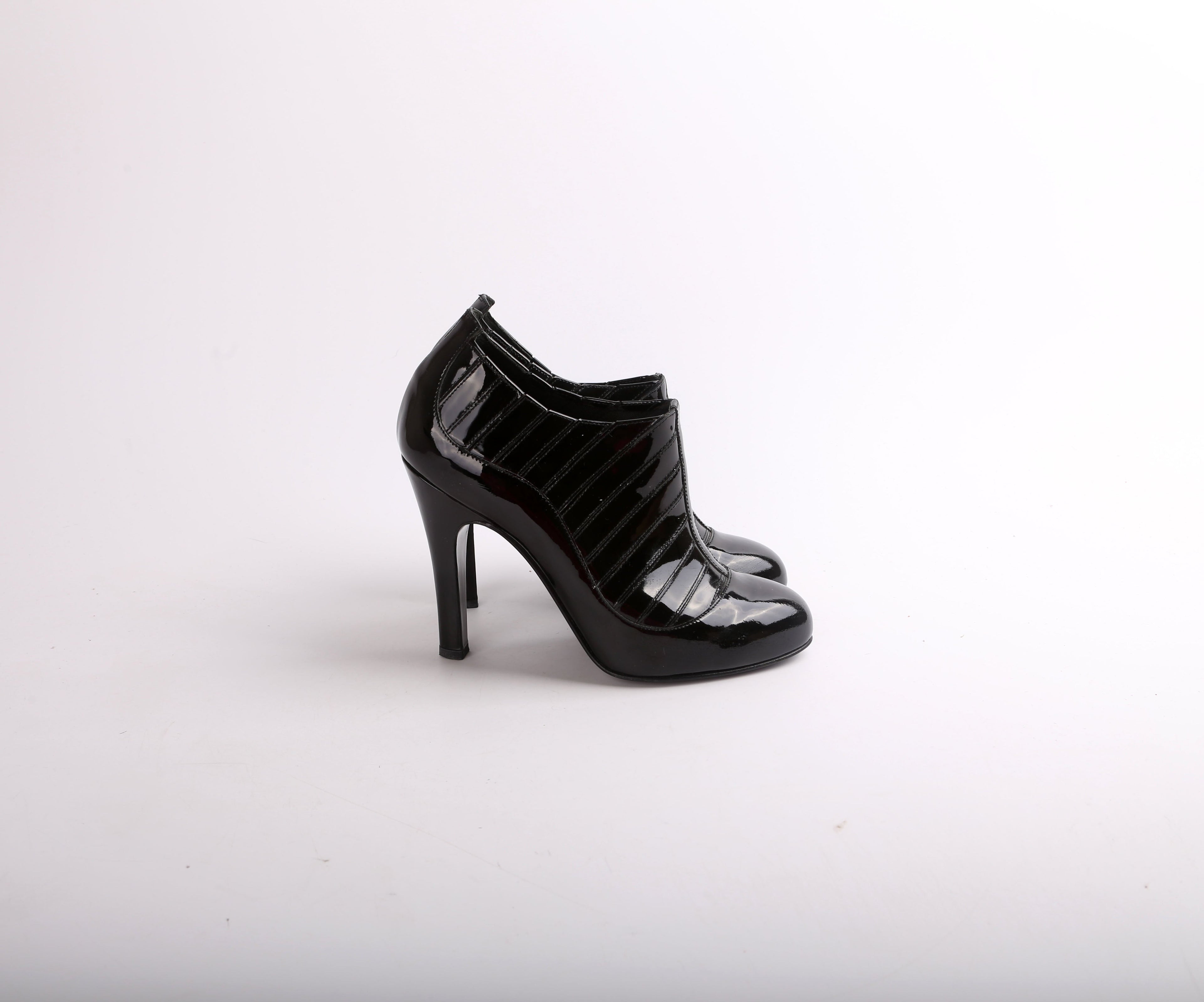 Chanel PNY Patent Leather Booties Size 38.5