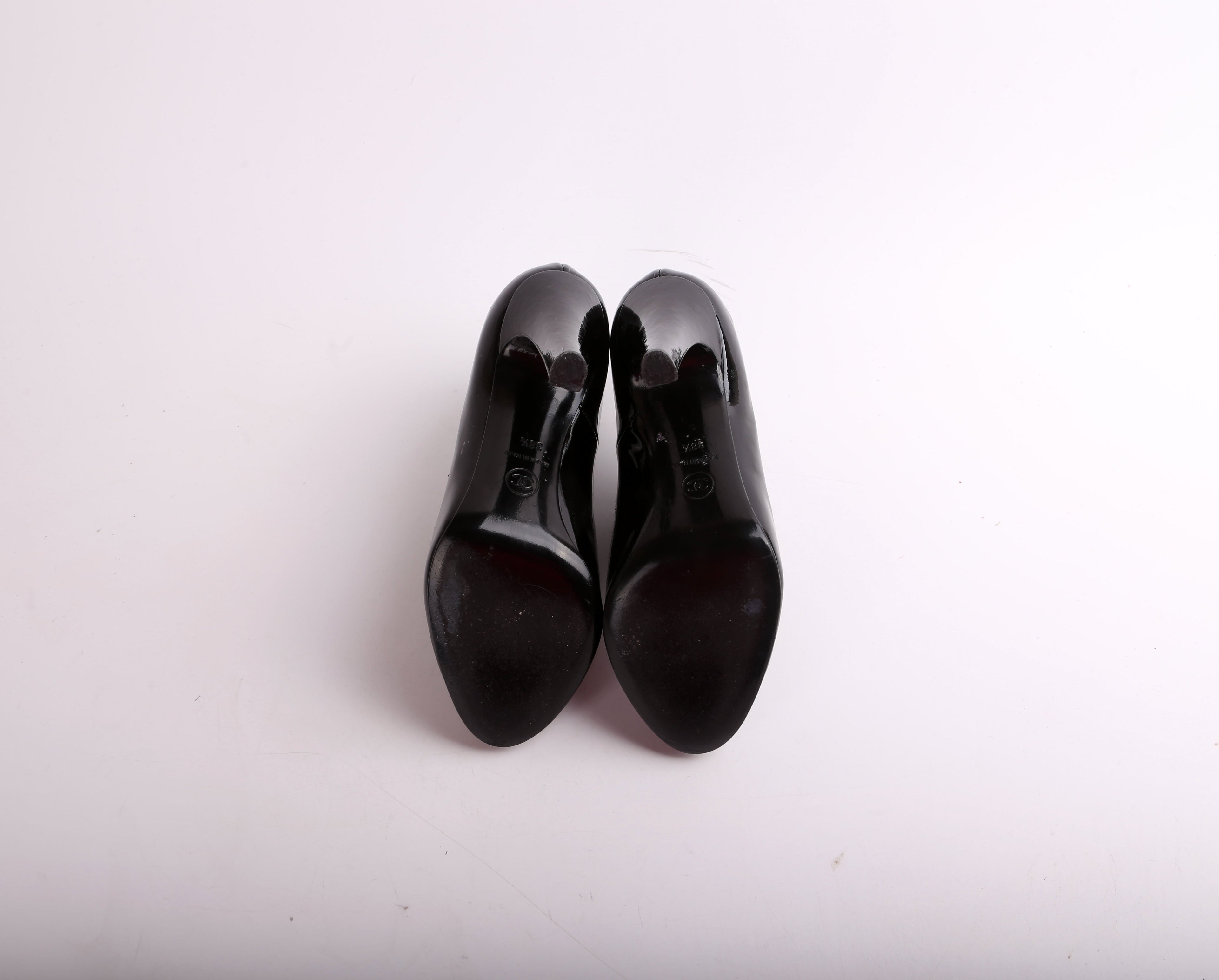 Chanel PNY Patent Leather Booties Size 38.5