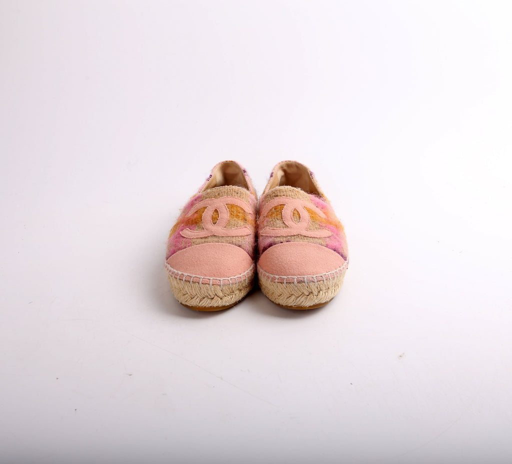 Chanel Tweed CC Espadrilles Size 36