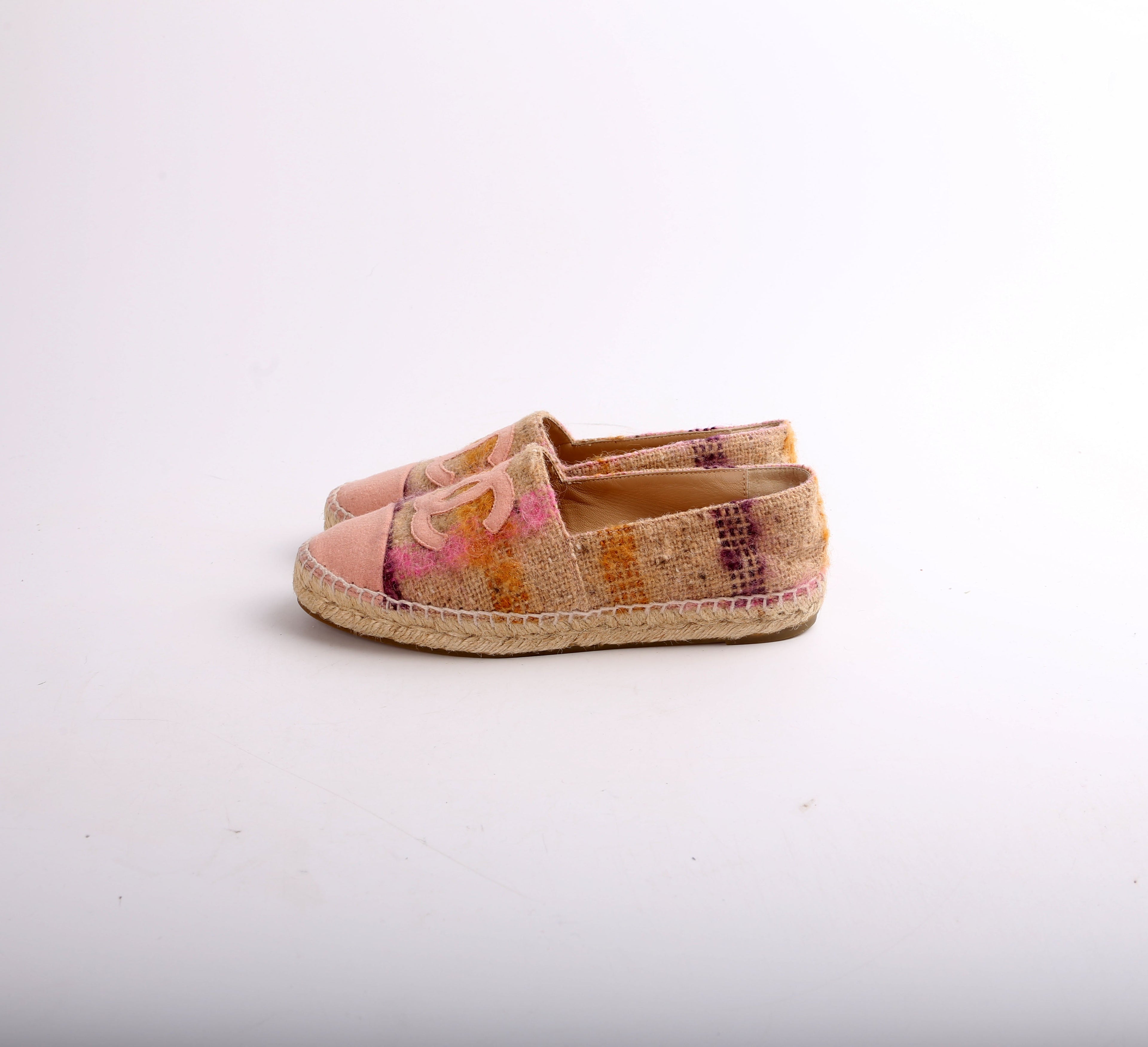 Chanel Tweed CC Espadrilles Size 36