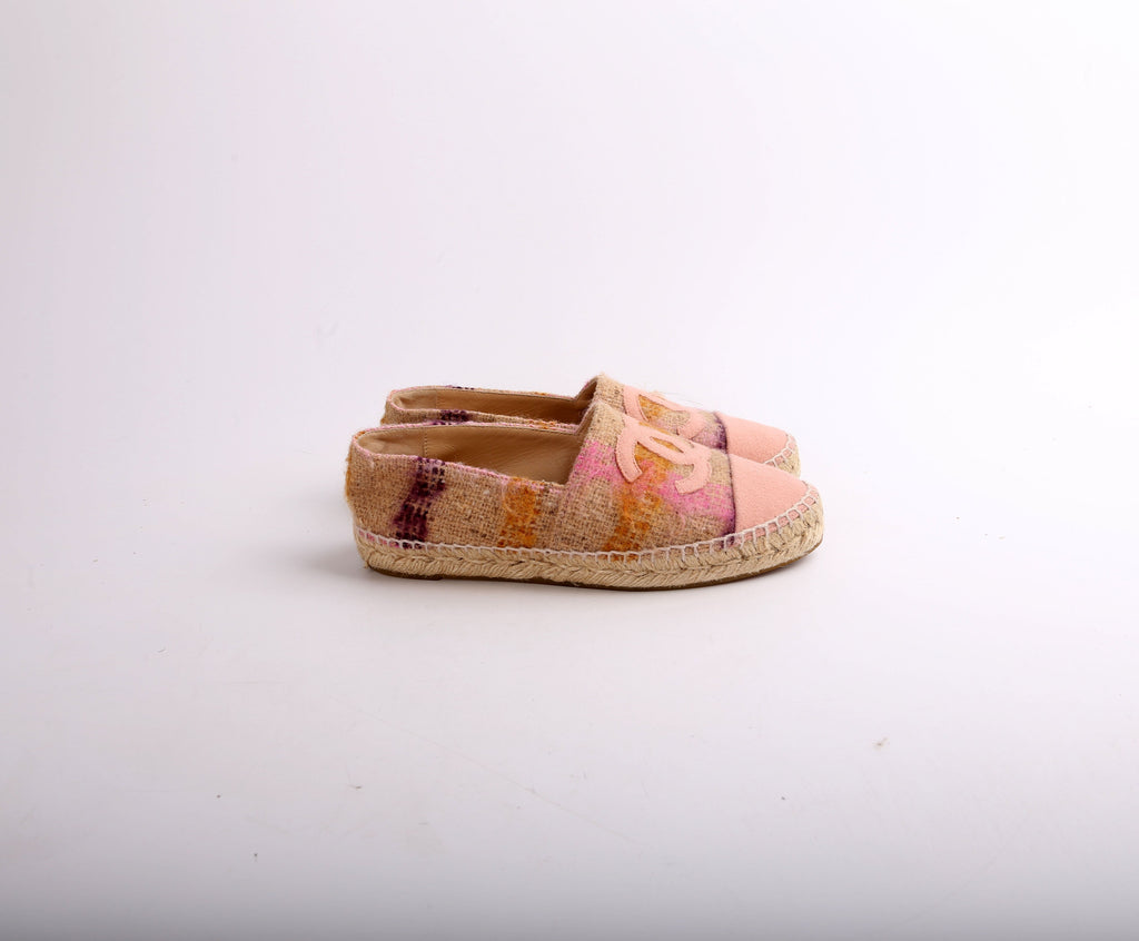 Chanel Tweed CC Espadrilles Size 36