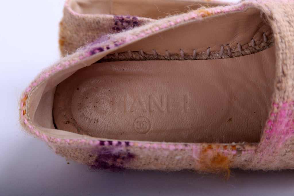 Chanel Tweed CC Espadrilles Size 36