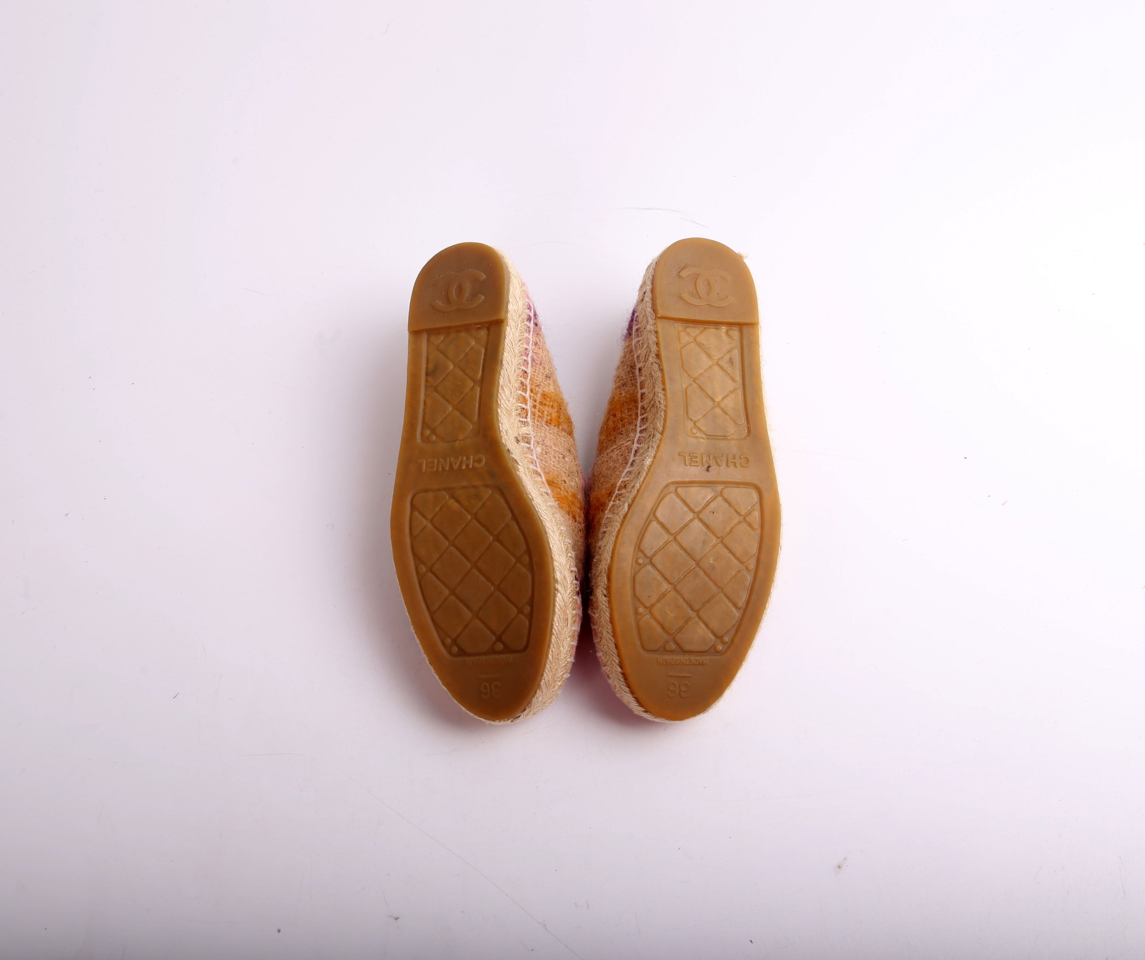 Chanel Tweed CC Espadrilles Size 36