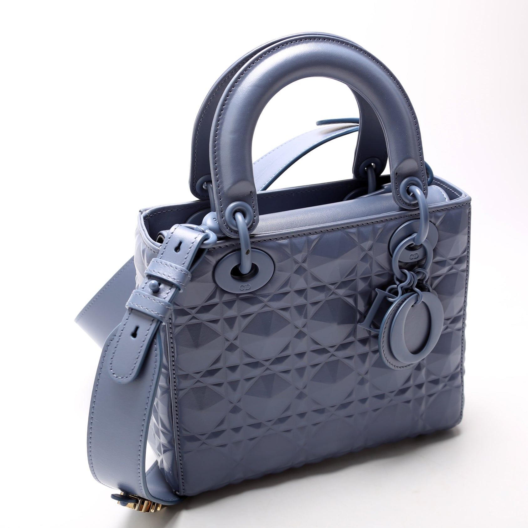 Christian Dior Lady Dior Medium Diamond Cannage Blue