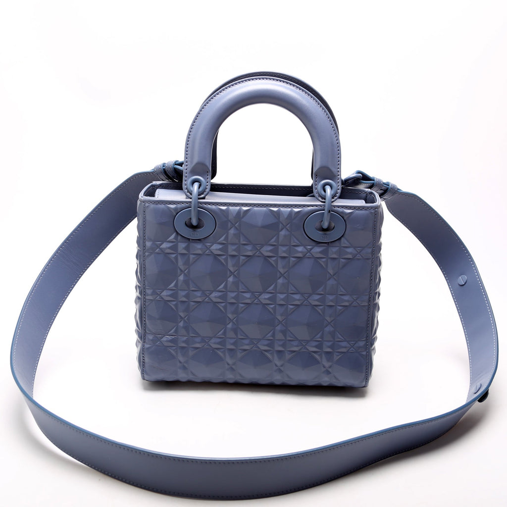 Christian Dior Lady Dior Medium Diamond Cannage Blue