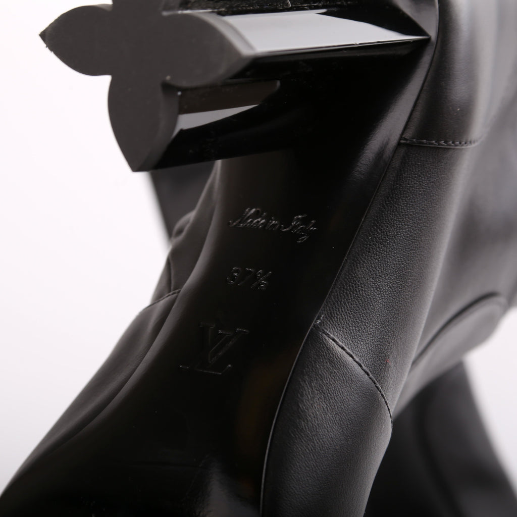 Louis Vuitton Uniformes Silhouette Ankle Calfskin Boots Size 37.5