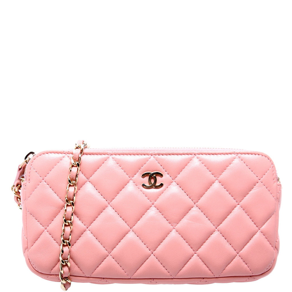 Chanel WOC CC Double Zip Pink