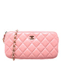 Chanel WOC CC Double Zip Pink
