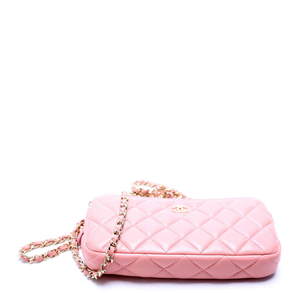 Chanel WOC CC Double Zip Pink