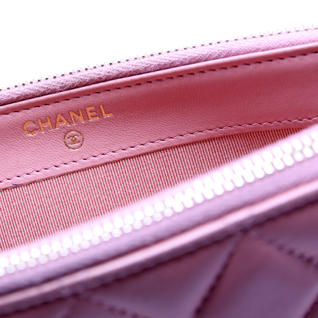 Chanel WOC CC Double Zip Pink