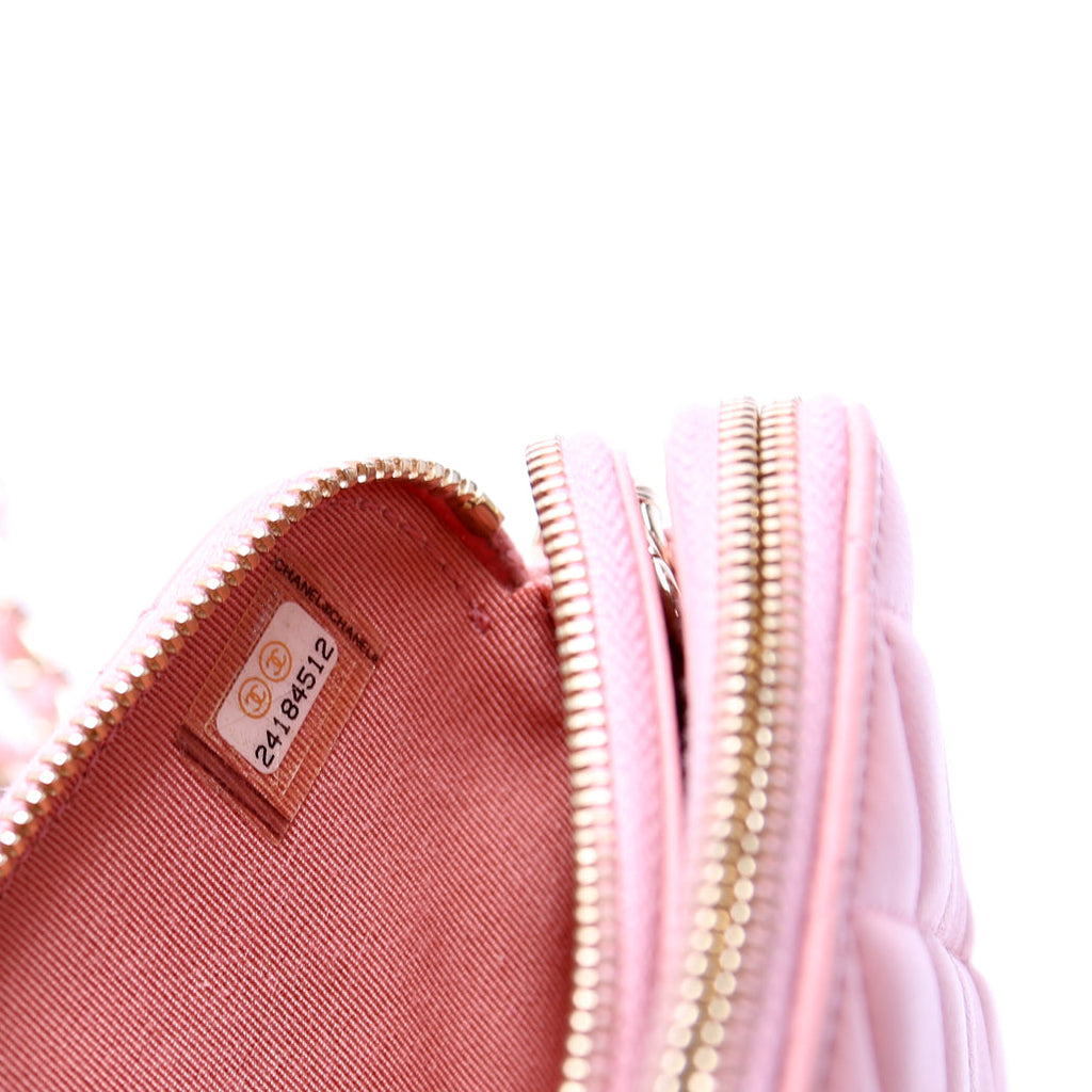 Chanel WOC CC Double Zip Pink