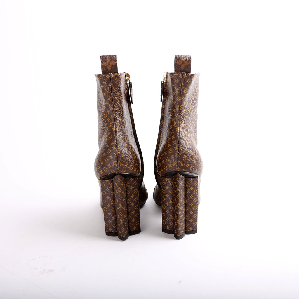 Louis Vuitton Mini Mono Silhouette Ankle Boots Size 36.5
