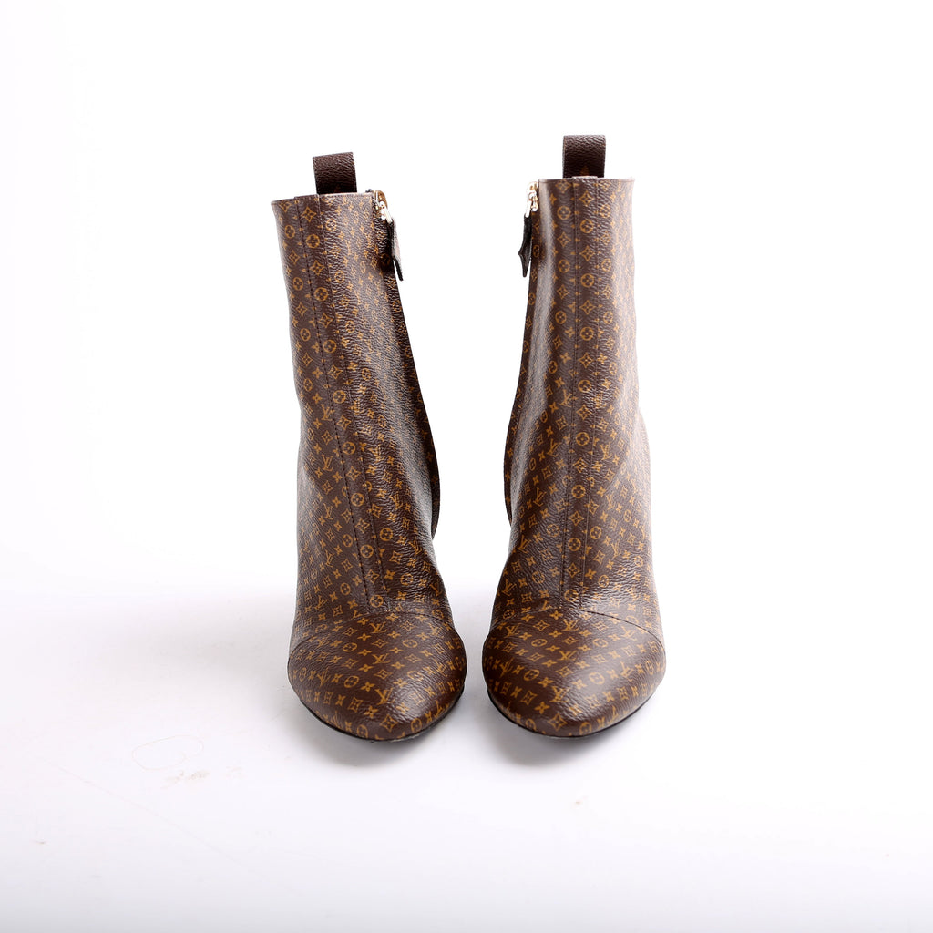 Louis Vuitton Mini Mono Silhouette Ankle Boots Size 36.5
