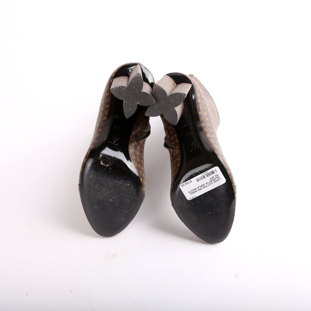 Louis Vuitton Mini Mono Silhouette Ankle Boots Size 36.5