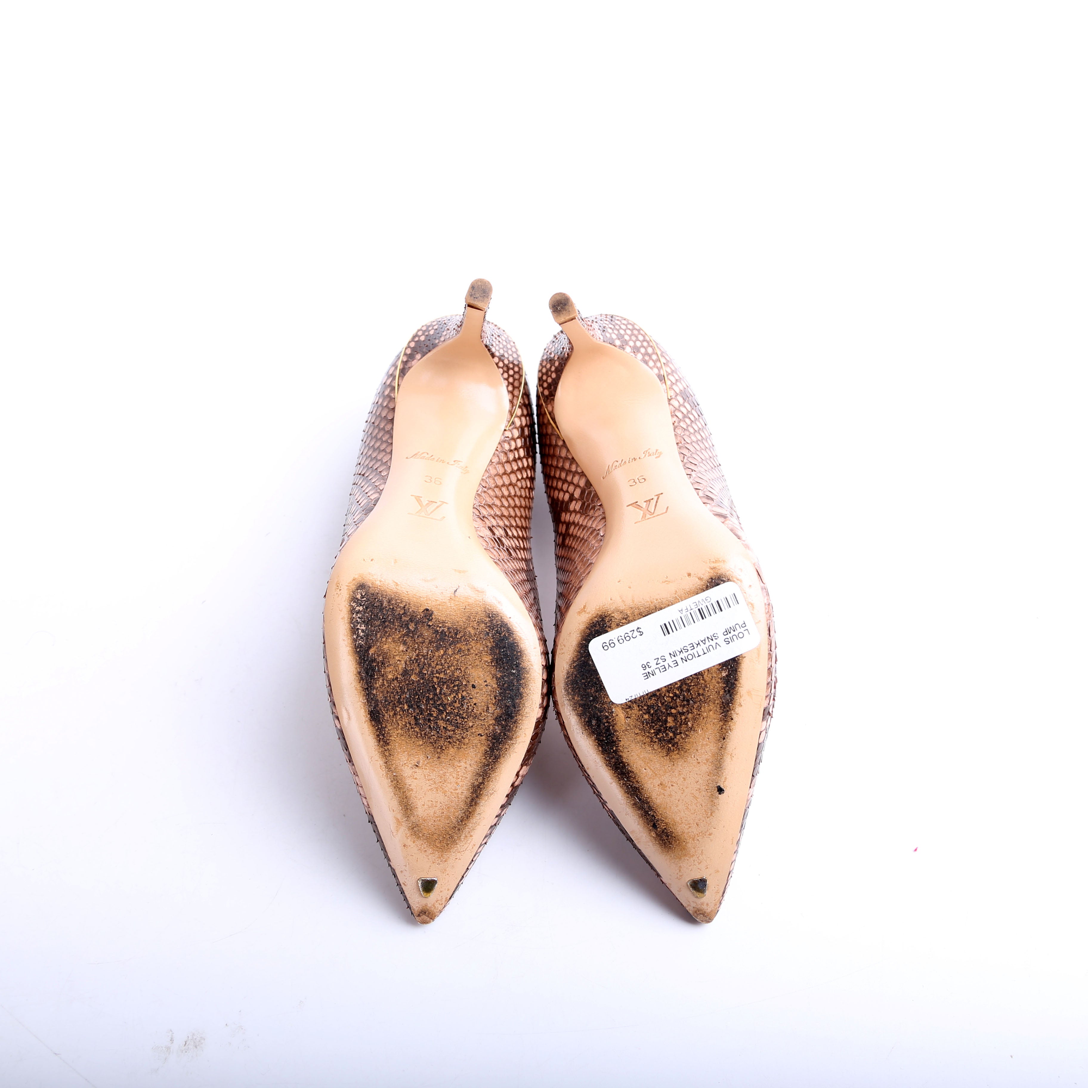 Louis Vuitton Eyeline Pump Snakeskin Size 36