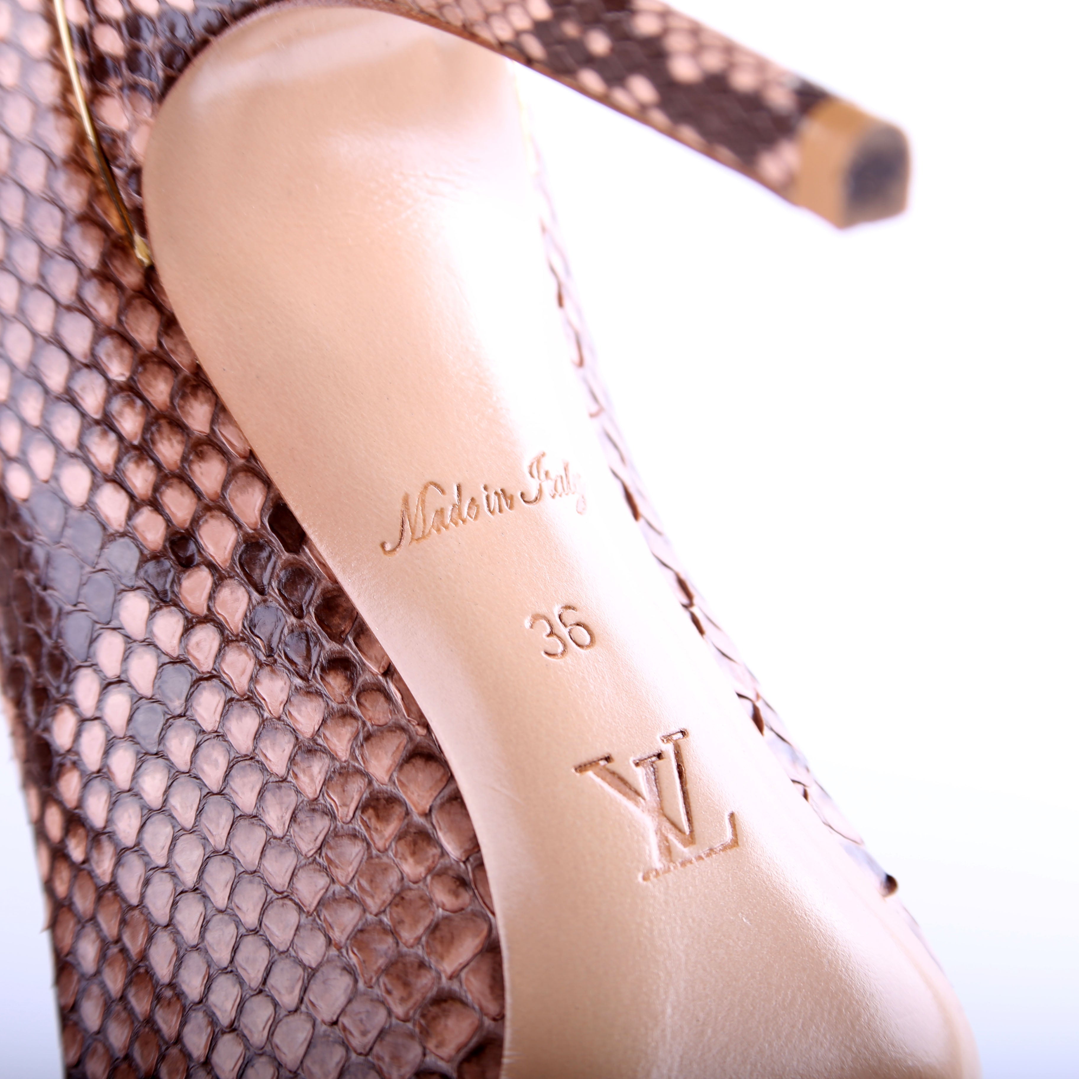 Louis Vuitton Eyeline Pump Snakeskin Size 36