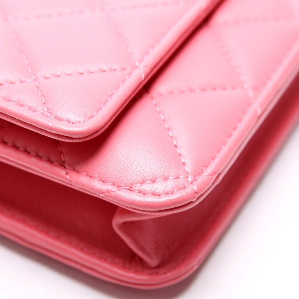Chanel WOC Classic Quilted Lambskin Pink