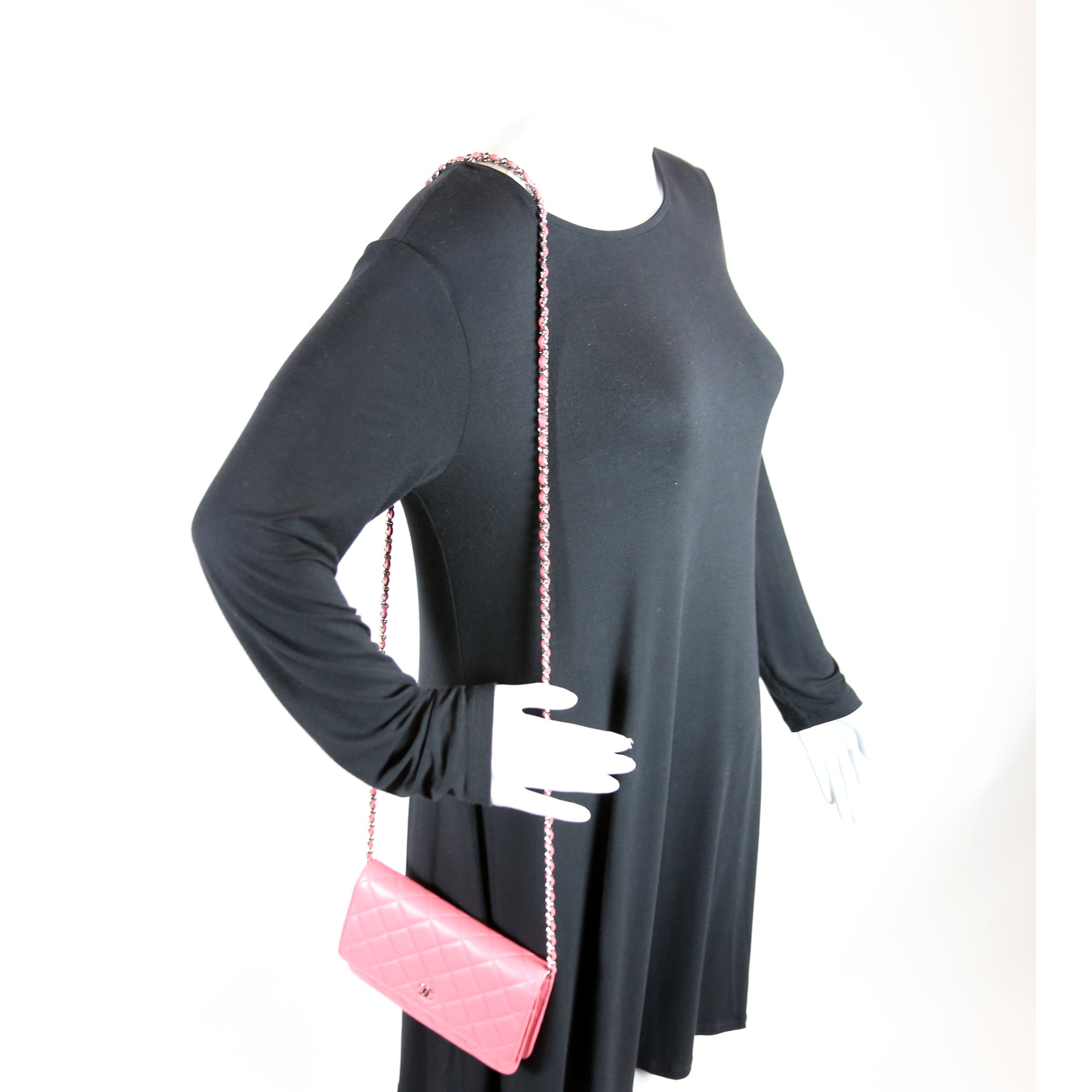 Chanel WOC Classic Quilted Lambskin Pink