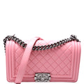 Chanel Boy Flap Medium Old Lambskin 15-20M Pink