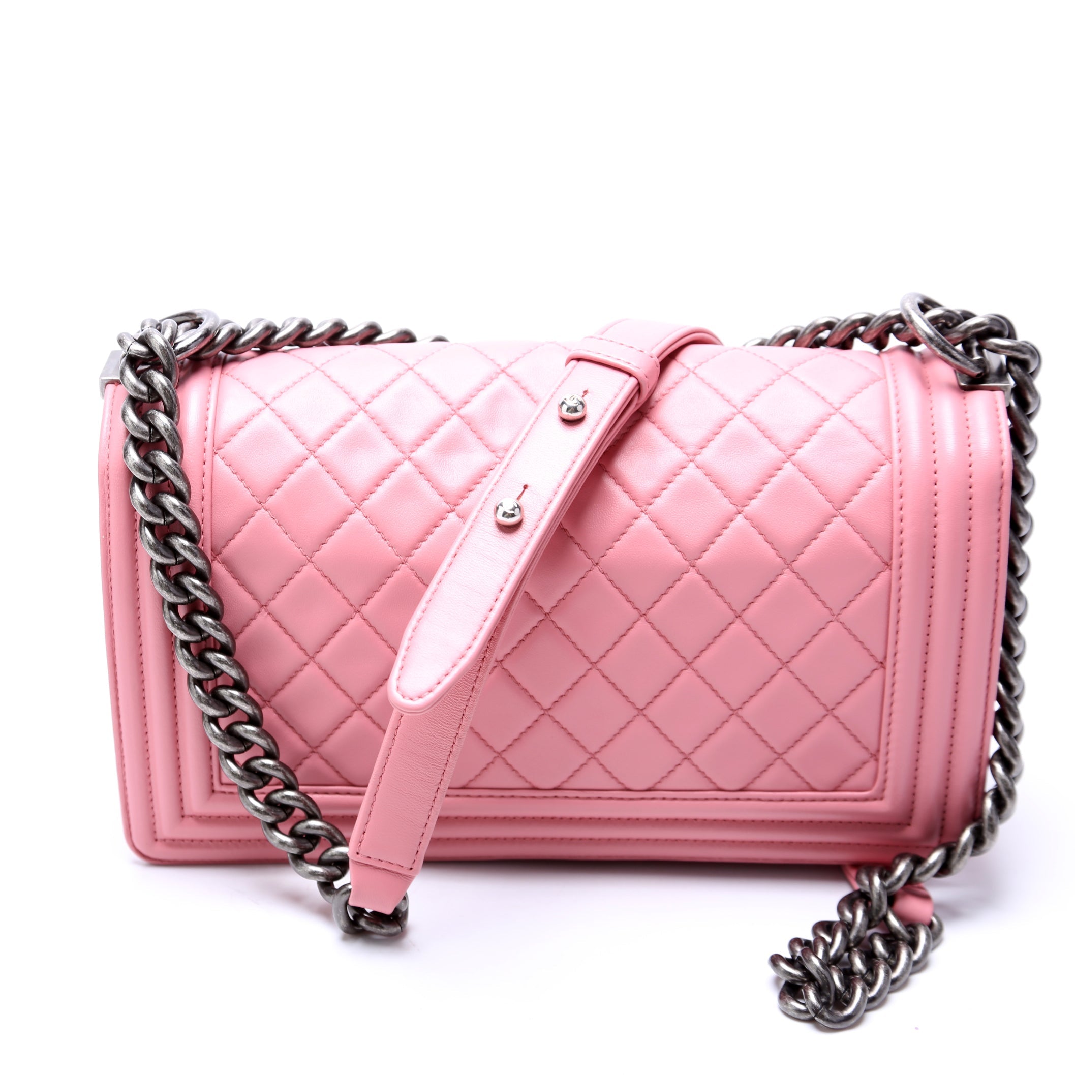 Chanel Boy Flap Medium Old Lambskin 15-20M Pink