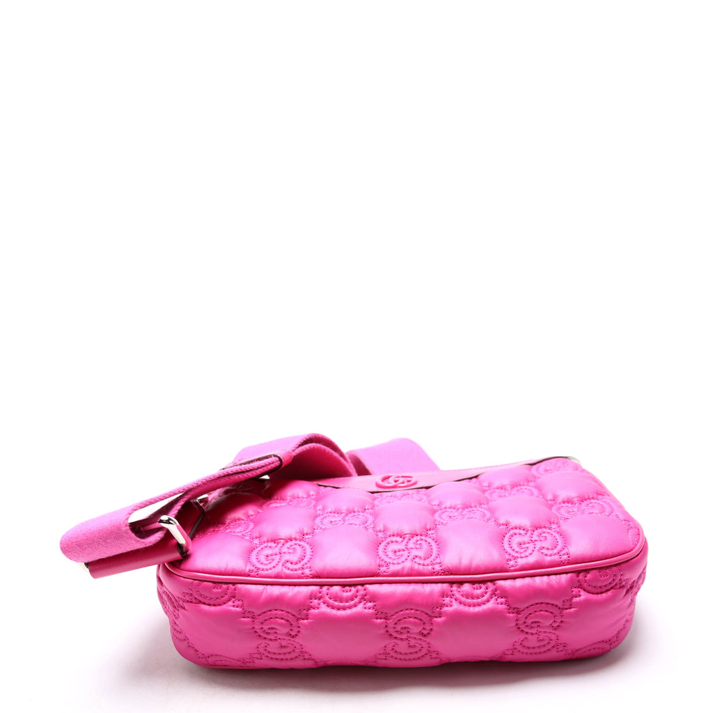 Gucci 735049 GG Nylon Shoulder Bag Pink