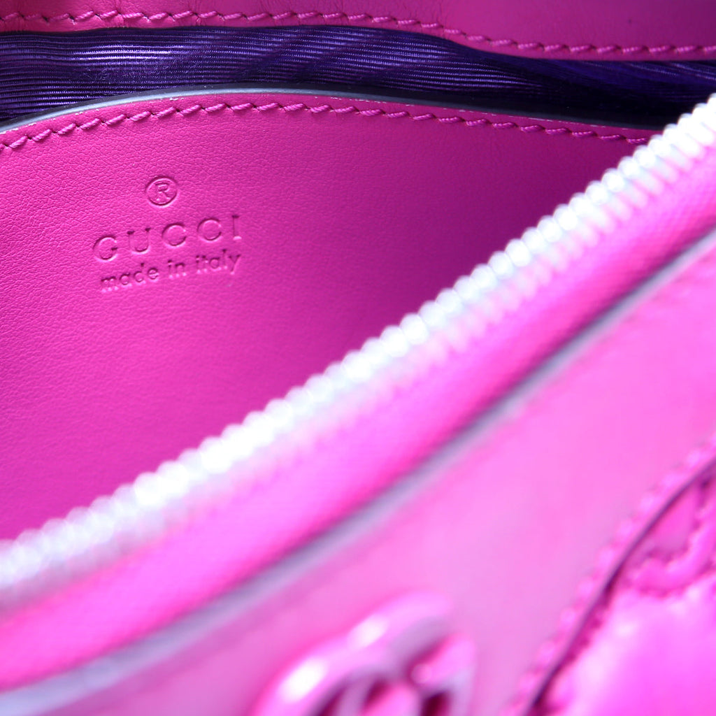 Gucci 735049 GG Nylon Shoulder Bag Pink