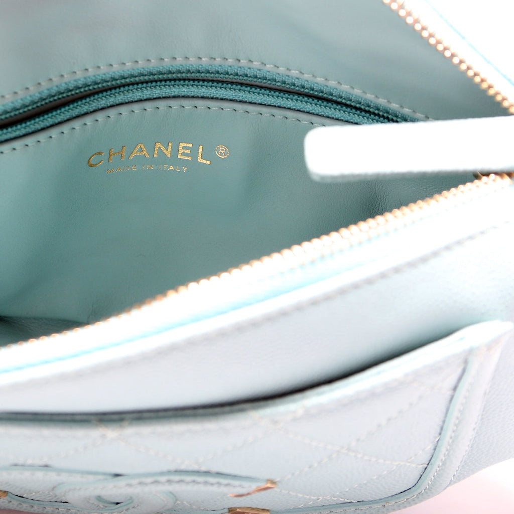 Chanel HOLD Filigree Waist Bag Caviar 29M Blue