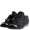 Chanel Tweed/Patent Cap Toe Trainers Size 35.5