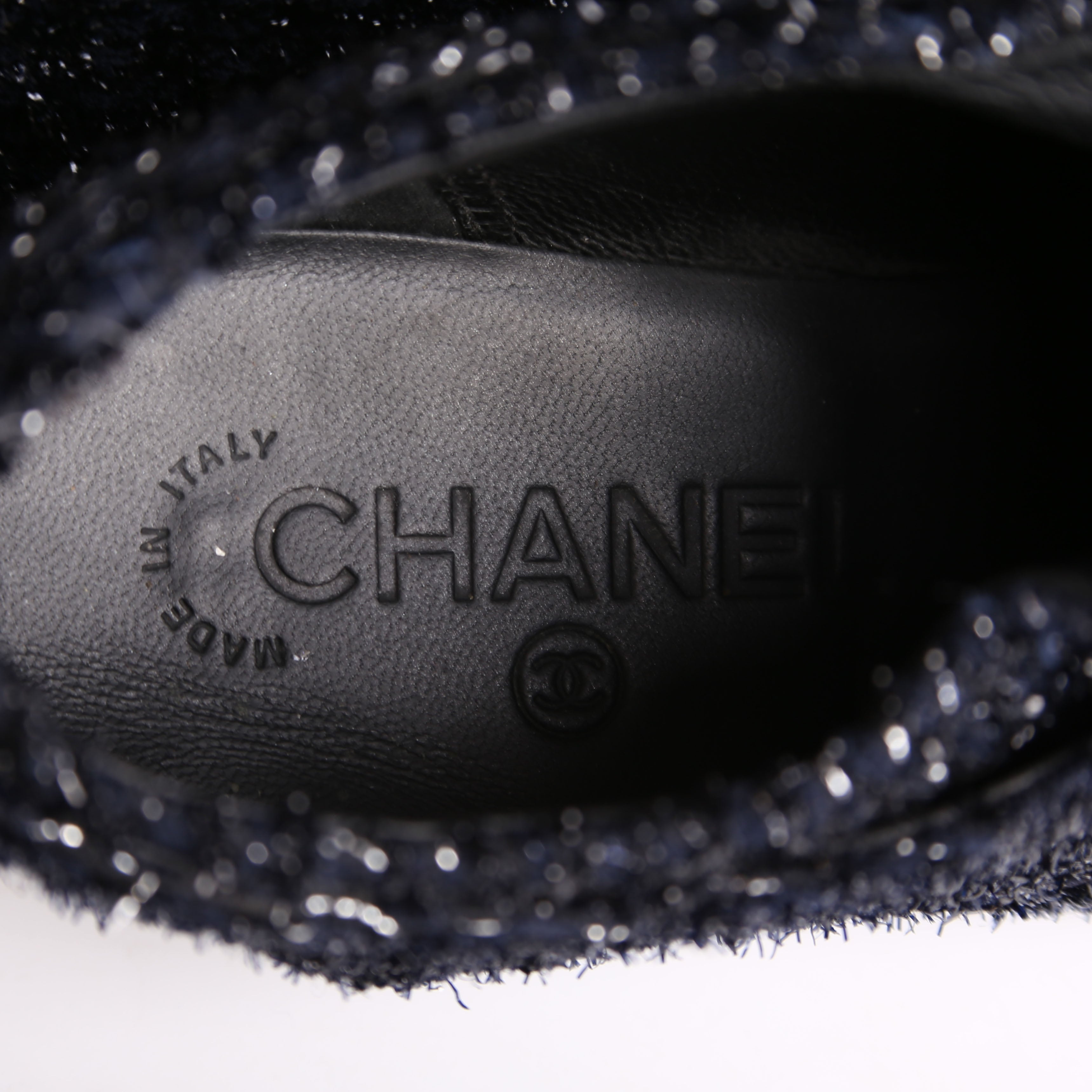 Chanel Tweed/Patent Cap Toe Trainers Size 35.5