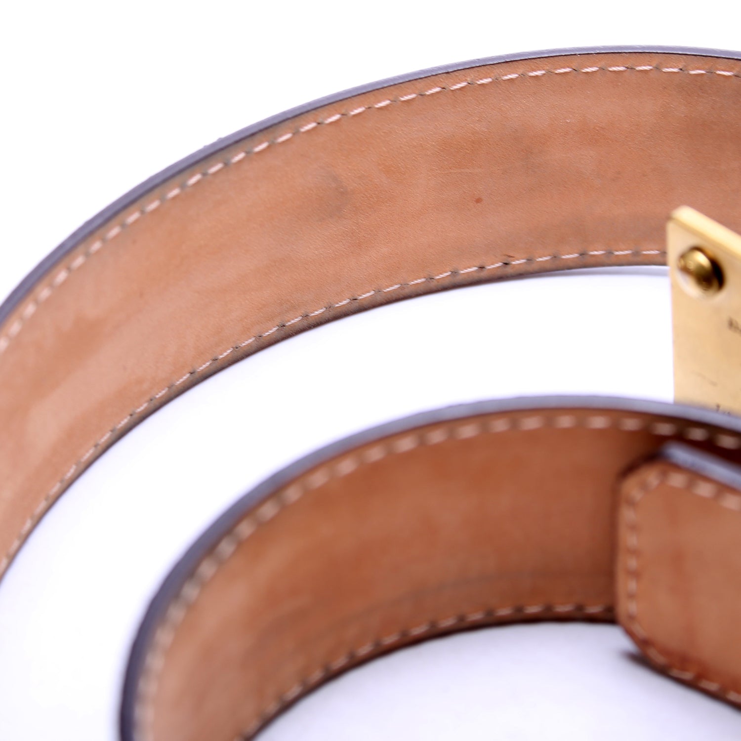 Louis Vuitton Inventeur Buckle Damier Ebene Belt Size 80/32 Brown