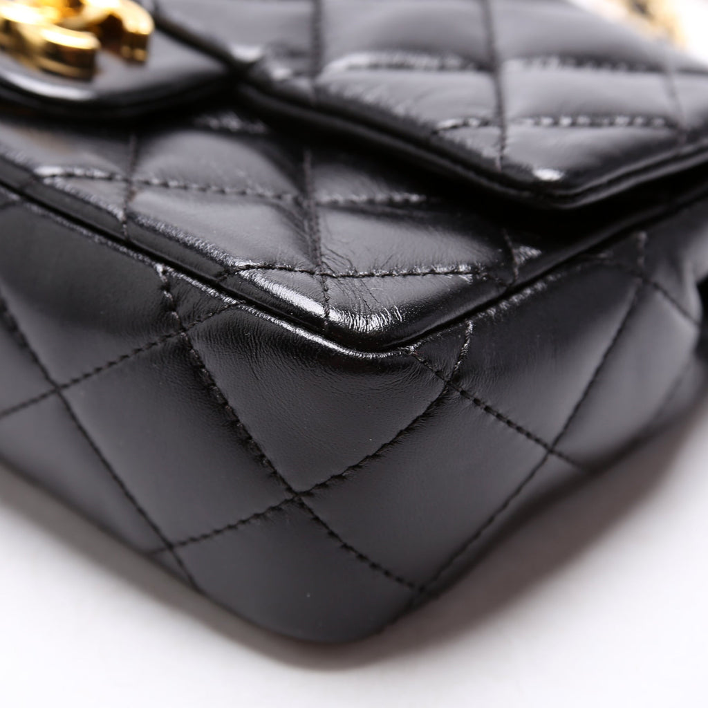 Chanel Rectangular Mini Top Handle RFID Black